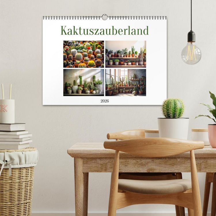 Produktbild: Kaktuszauberland (Wandkalender 2026 DIN A3 quer), CALVENDO Monatskalender