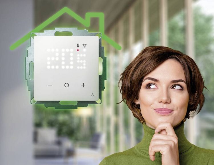 Produktbild: Eberle 557816054500 UTE 3800-U-RAL9010-G-55 Raumthermostat Unterputz Heizen/K&uuml;hlen 1St.