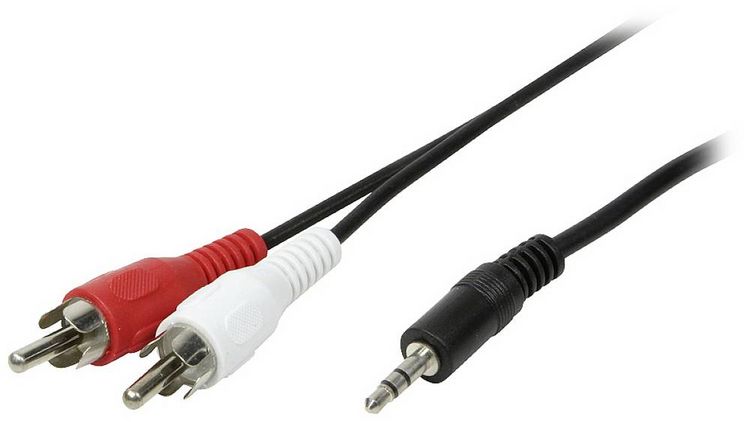 Produktbild: LogiLink CA1043 Cinch / Klinke Audio Anschlusskabel 5.00m Schwarz (matt)