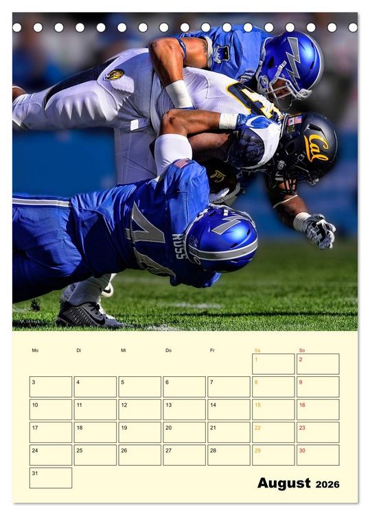 Produktbild: American Football, Team-Arbeit (Tischkalender 2026 DIN A5 hoch), CALVENDO Monatskalender