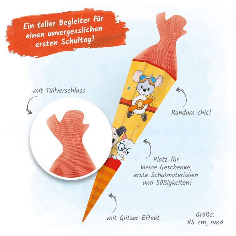 Produktbild: TR&Ouml;TSCH- Schult&uuml;te 85 cm Zum Schulstart Tierfreunde