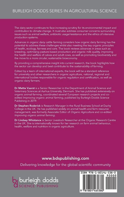 Produktbild: Advances in organic dairy cattle farming