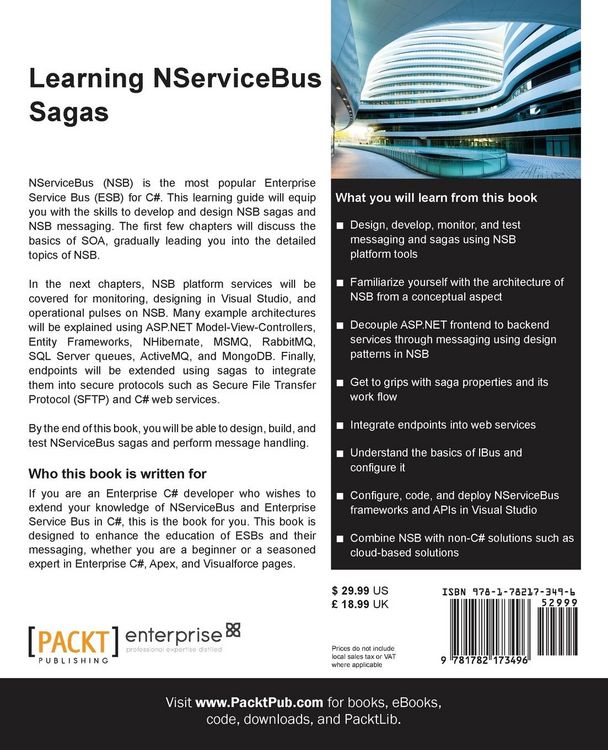 Produktbild: Learning NServiceBus Sagas