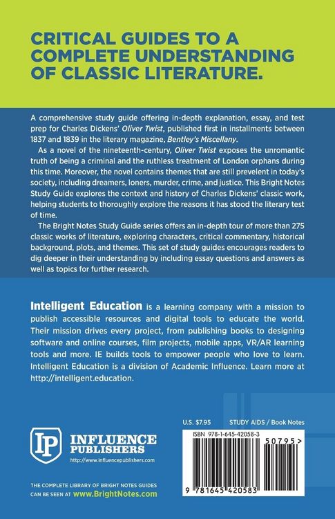 Produktbild: Study Guide to Oliver Twist by Charles Dickens