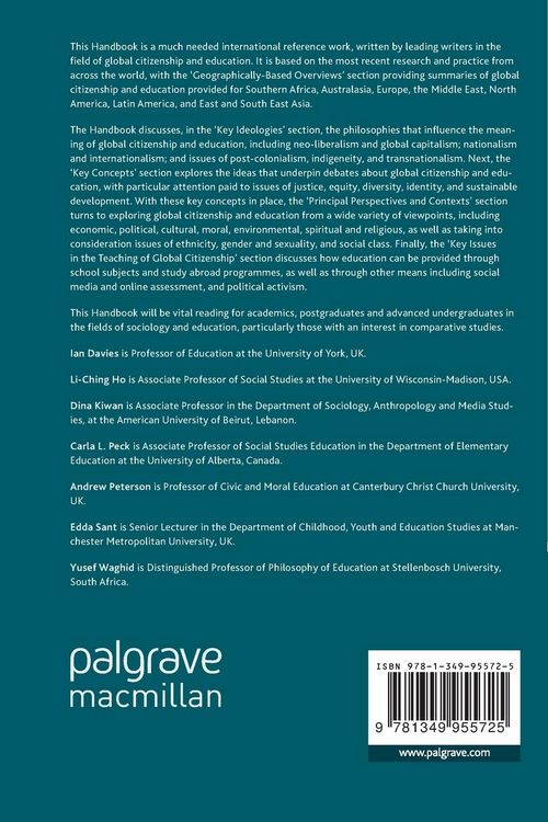 Produktbild: The Palgrave Handbook of Global Citizenship and Education