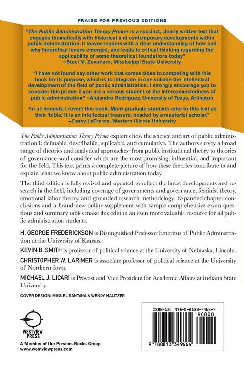 Produktbild: The Public Administration Theory Primer