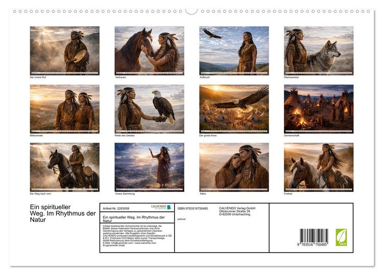 Produktbild: Ein spiritueller Weg. Im Rhythmus der Natur (hochwertiger Premium Wandkalender 2027 DIN A2 quer), Kunstdruck in Hochglanz