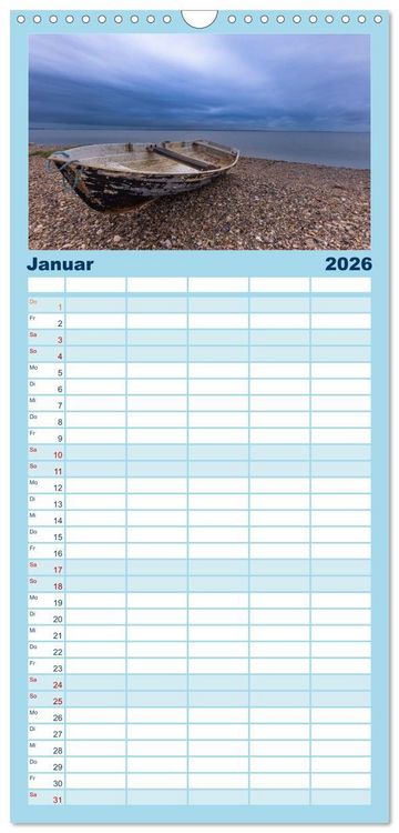 Produktbild: Familienplaner 2026 - D&auml;nemarks Nordseezauber mit 5 Spalten (Wandkalender, 21 x 45 cm) CALVENDO