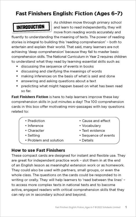 Produktbild: Fiction Ages 6-7
