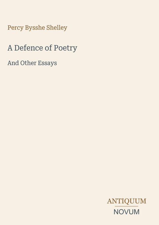 Produktbild: A Defence of Poetry