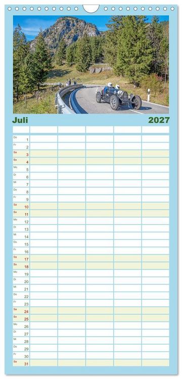 Produktbild: Familienplaner 2027 - Faszination Jochpassrennen mit 5 Spalten (Wandkalender, 21 x 45 cm) CALVENDO