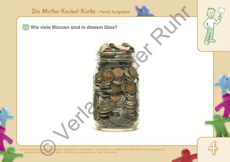 Produktbild: Die Mathe-Knobel-Kartei: Fermi-Aufgaben, Klasse 3-6