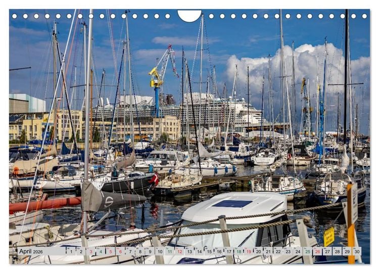 Produktbild: Hansestadt Wismar - Hafenimpressionen (Wandkalender 2026 DIN A4 quer), CALVENDO Monatskalender