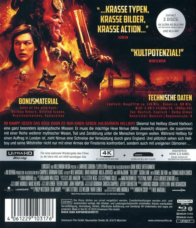 Produktbild: Hellboy - Call of Darkness (4K Ultra HD) (+ Blu-ray 2D)