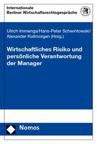 Produktbild: Wirtschaftliches Risiko und pers&ouml;nliche Verantwortung der Manager