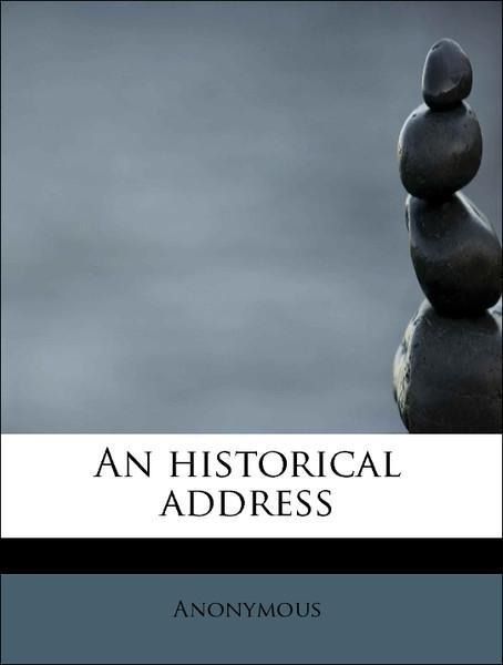 Produktbild: Anonymous: Historical address