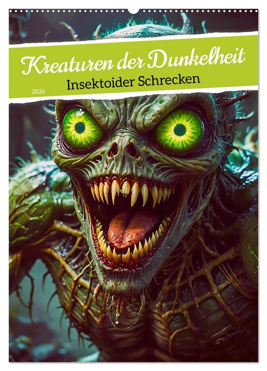 Produktbild: Kreaturen der Dunkelheit - Insektoider Schrecken (Wandkalender 2026 DIN A2 hoch), CALVENDO Monatskalender