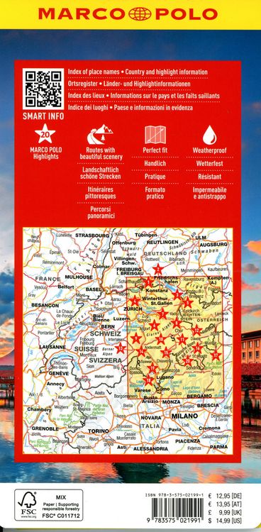 Produktbild: MARCO POLO Reisekarte Schweiz 02 &Ouml;stlicher Teil 1:225.000