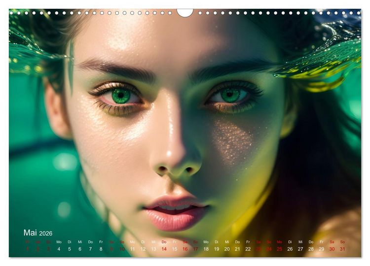 Produktbild: Models unter Wasser (Wandkalender 2026 DIN A3 quer), CALVENDO Monatskalender
