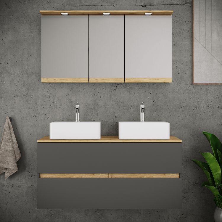 Produktbild: 4 tlg. Badm&ouml;bel-Set mit Waschbecken Cosila-A 111cm