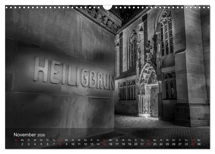 Produktbild: Heilbronn bei Nacht (Wandkalender 2026 DIN A3 quer), CALVENDO Monatskalender