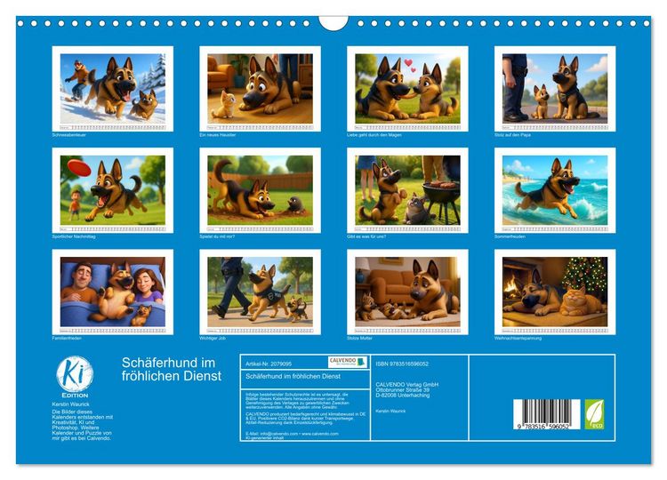 Produktbild: Sch&auml;ferhund im fr&ouml;hlichen Dienst (Wandkalender 2026 DIN A3 quer), CALVENDO Monatskalender