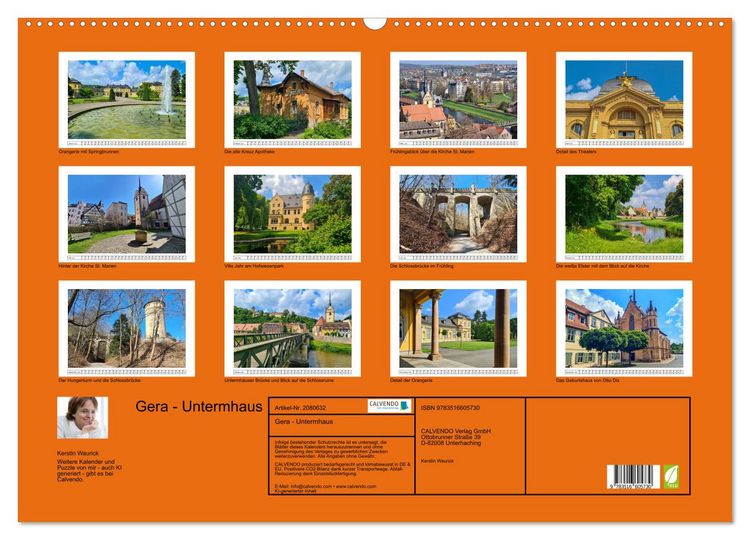 Produktbild: Gera - Untermhaus (Wandkalender 2026 DIN A2 quer), CALVENDO Monatskalender