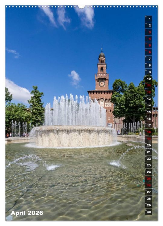 Produktbild: MAILAND Prachtvolle Impressionen (hochwertiger Premium Wandkalender 2026 DIN A2 hoch), Kunstdruck in Hochglanz