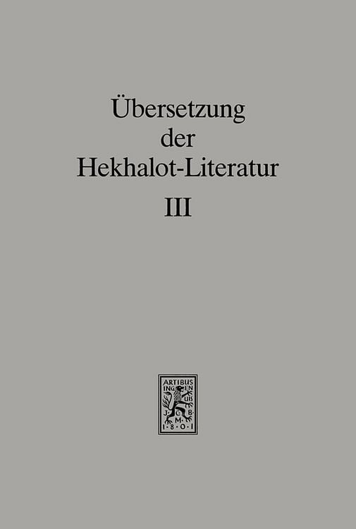 Produktbild: &Uuml;bersetzung der Hekhalot-Literatur