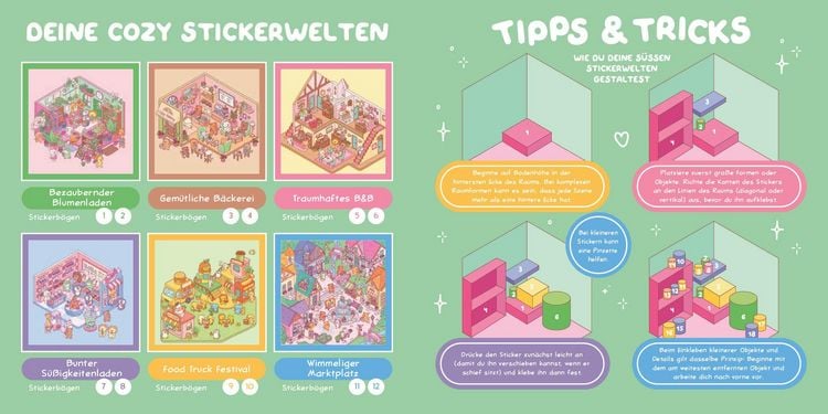 Produktbild: Cozy Sticker Worlds &ndash; Happy Village