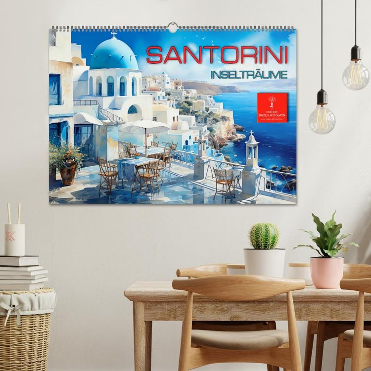 Produktbild: Santorini Inseltr&auml;ume (Wandkalender 2026 DIN A2 quer), CALVENDO Monatskalender