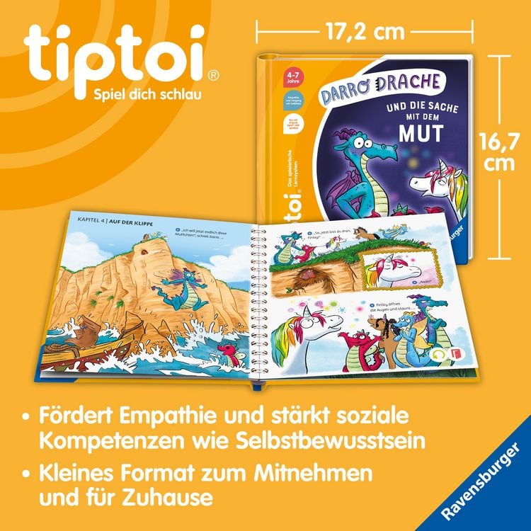 Produktbild: Tiptoi&reg; Bildergeschichten &uuml;ber den Umgang mit Gef&uuml;hlen - Darro Drache und die Sache mit dem Mut