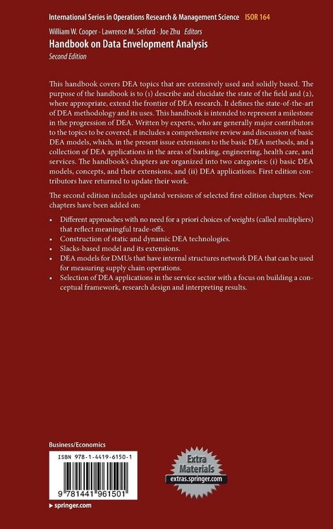Produktbild: Handbook on Data Envelopment Analysis