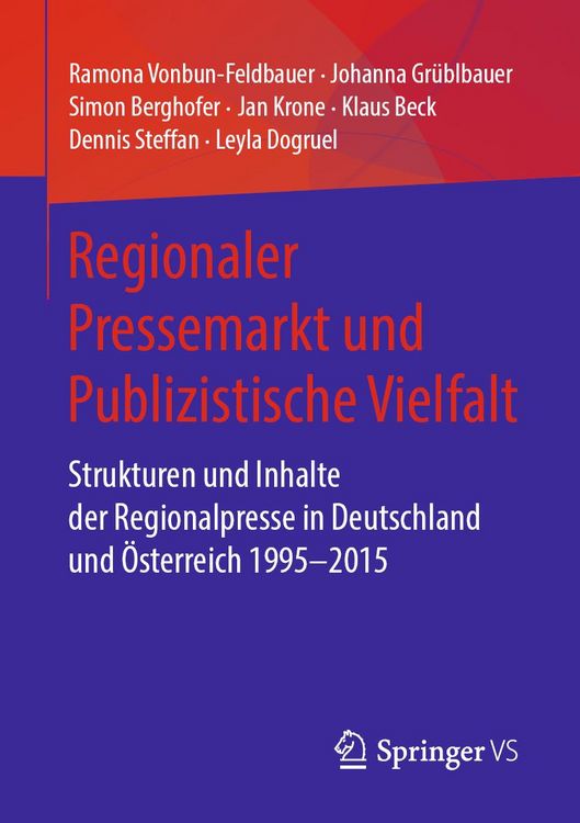 Produktbild: Regionaler Pressemarkt und Publizistische Vielfalt