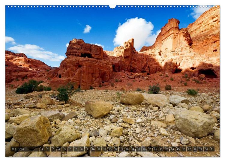 Produktbild: Jordanien &ndash; Felsenstadt Petra (hochwertiger Premium Wandkalender 2026 DIN A2 quer), Kunstdruck in Hochglanz