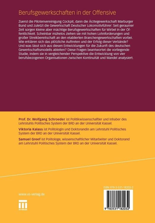 Produktbild: Berufsgewerkschaften in der Offensive