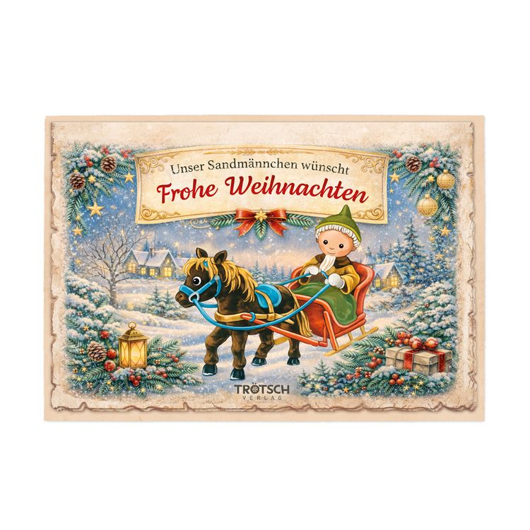 Produktbild: TR&Ouml;TSCH - Unser Sandm&auml;nnchen Weihnachtskarte Nostalgie