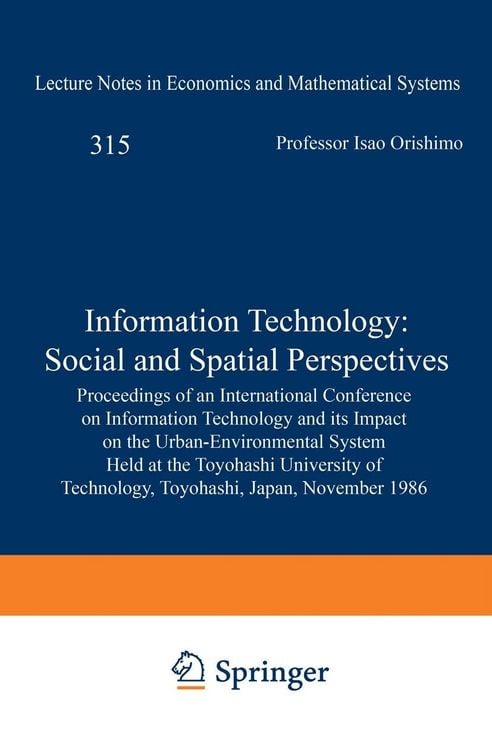 Produktbild: Information Technology: Social and Spatial Perspectives