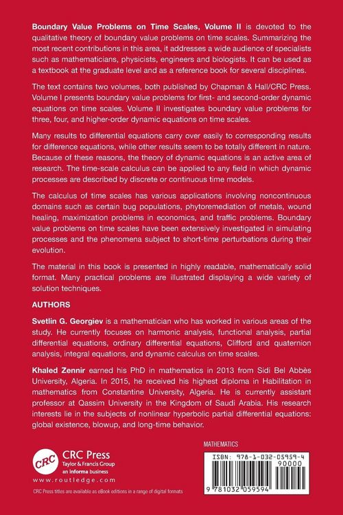 Produktbild: Boundary Value Problems on Time Scales, Volume II