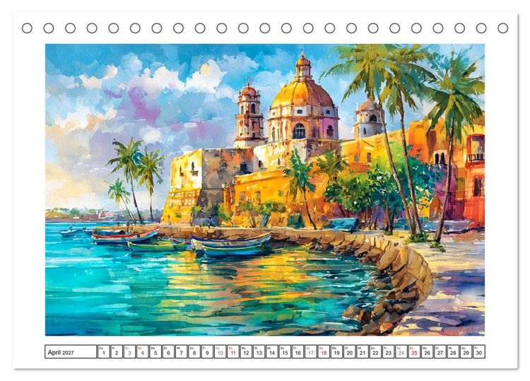 Produktbild: Magisches Mexiko. Leuchtende Impressionen (Tischkalender 2027 DIN A5 quer), CALVENDO Monatskalender