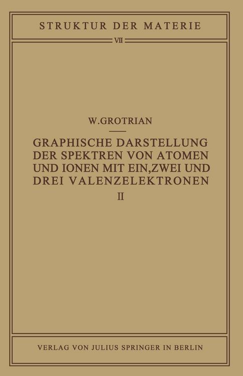 Produktbild: Graphische Darstellung der Spektren von Atomen und Ionen mit ein, zwei und drei Valenzelektronen