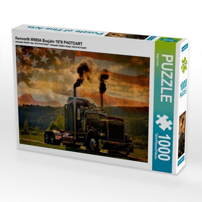 Produktbild: CALVENDO Puzzle Kenworth W900A Baujahr 1978 PHOTOART 1000 Teile Puzzle quer | 1000 Teile Lege-Gr&ouml;&szlig;e 64 &times; 48 cm Foto-Puzzle f&uuml;r gl&uuml;ckliche Stunden