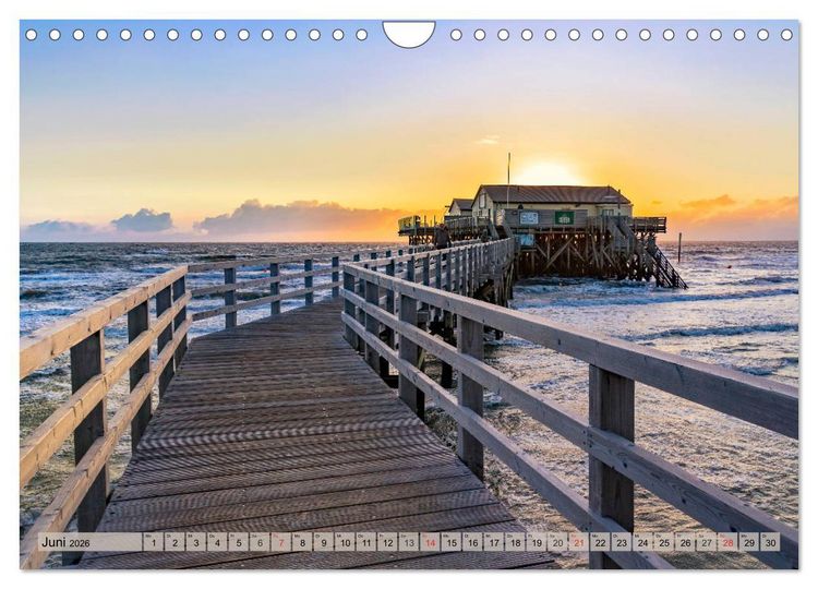 Produktbild: St. Peter Ording - Atemberaubende Momente (Wandkalender 2026 DIN A4 quer), CALVENDO Monatskalender