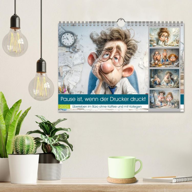 Produktbild: Pause ist, wenn der Drucker druckt (Wandkalender 2026 DIN A4 quer), CALVENDO Monatskalender
