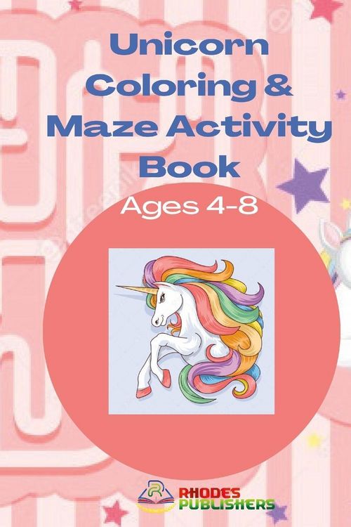 Produktbild: Unicorn Coloring and Easy Mazes Activity Book Ages 4-8