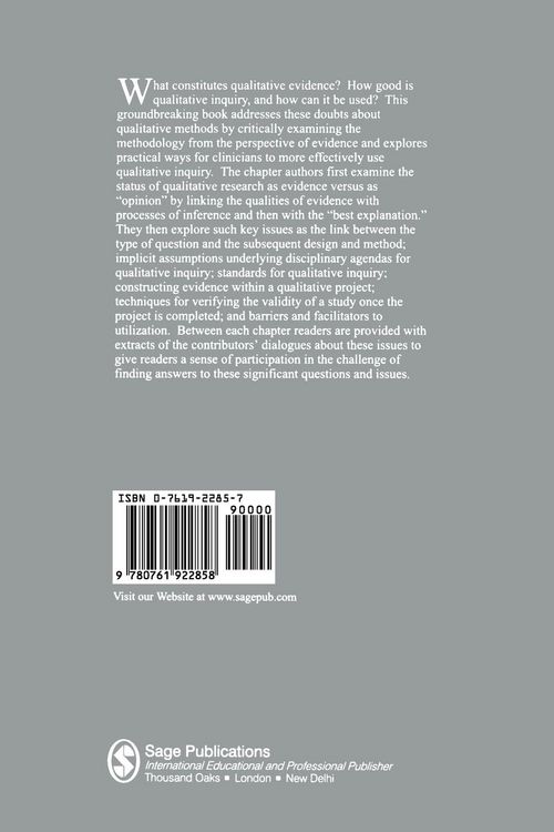 Produktbild: The Nature of Qualitative Evidence