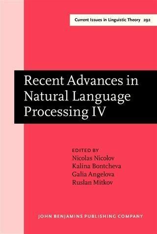 Produktbild: Recent Advances in Natural Language Processing IV
