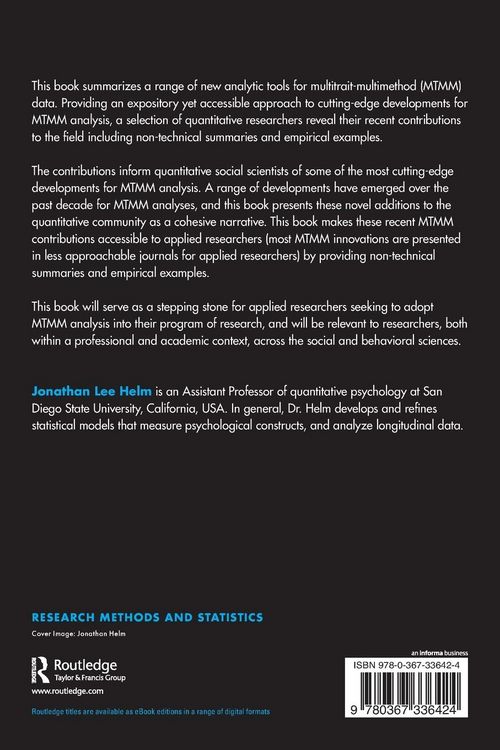 Produktbild: Advanced Multitrait-Multimethod Analyses for the Behavioral and Social Sciences