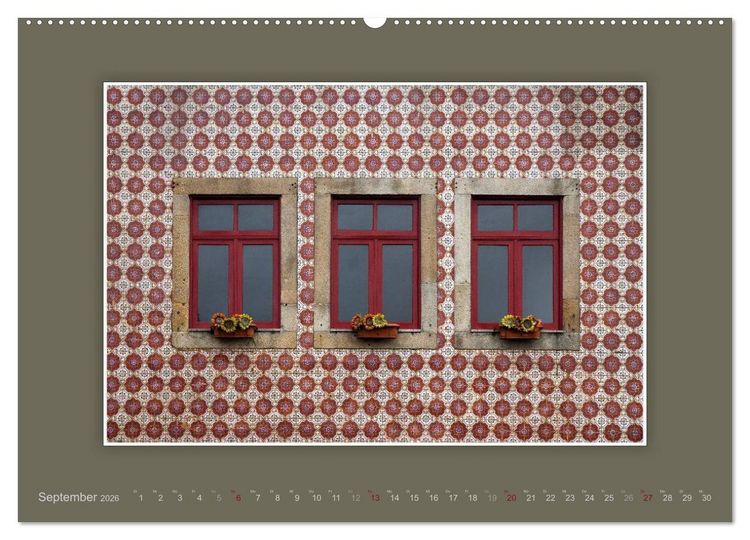 Produktbild: Azulejo-Fassaden in Portugal (Wandkalender 2026 DIN A2 quer), CALVENDO Monatskalender