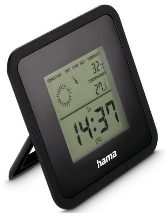 Produktbild: Hama Borneo Thermo-/Hygrometer Schwarz 00185890